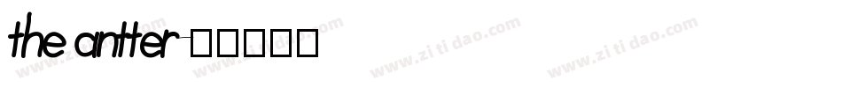 the antter字体转换